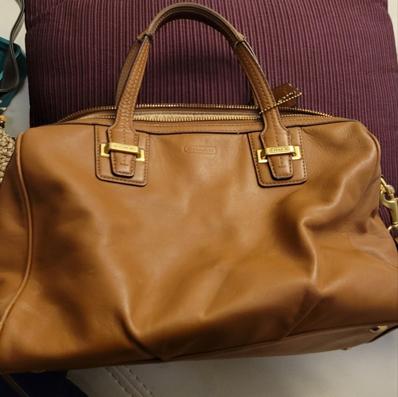Brown Coach Leather Bag - Picture 1 of 6